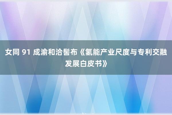 女同 91 成渝和洽髻布《氢能产业尺度与专利交融发展白皮书》