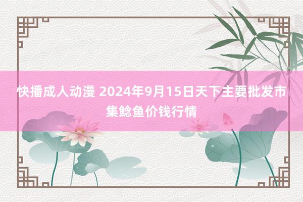 快播成人动漫 2024年9月15日天下主要批发市集鲶鱼价钱行情