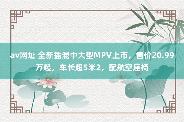 av网址 全新插混中大型MPV上市，售价20.99万起，车长超5米2，配航空座椅