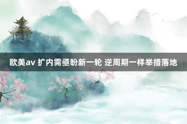 欧美av 扩内需亟盼新一轮 逆周期一样举措落地