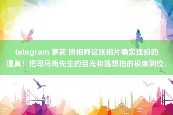 telegram 萝莉 照相师这张相片确实捏拍的逼真！把司马南先生的目光和逸想拍的极度到位，