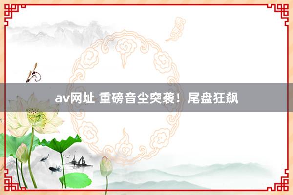 av网址 重磅音尘突袭！尾盘狂飙