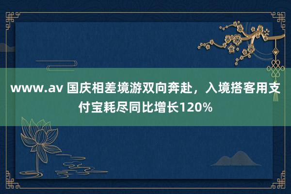 www.av 国庆相差境游双向奔赴，入境搭客用支付宝耗尽同比增长120%