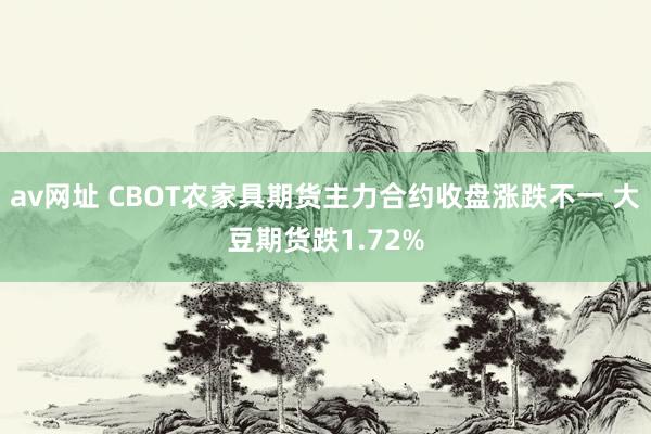 av网址 CBOT农家具期货主力合约收盘涨跌不一 大豆期货跌1.72%