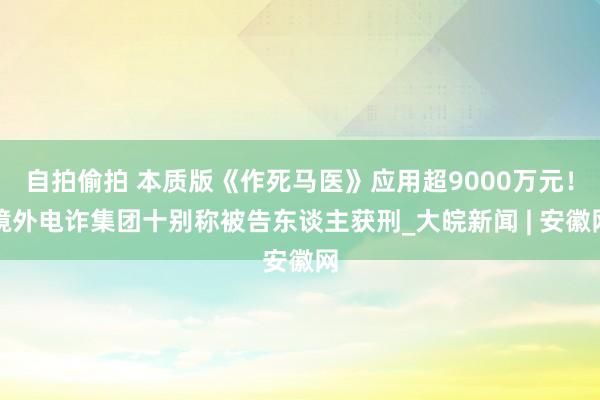 自拍偷拍 本质版《作死马医》应用超9000万元！境外电诈集团十别称被告东谈主获刑_大皖新闻 | 安徽网