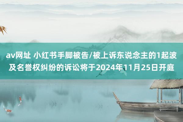 av网址 小红书手脚被告/被上诉东说念主的1起波及名誉权纠纷的诉讼将于2024年11月25日开庭