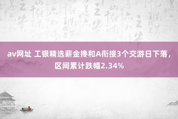 av网址 工银精选薪金搀和A衔接3个交游日下落，区间累计跌幅2.34%