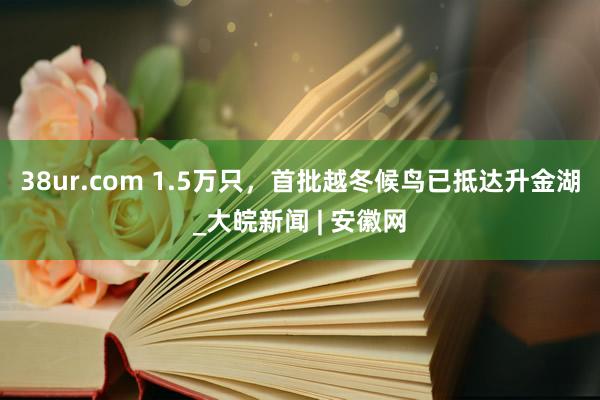 38ur.com 1.5万只，首批越冬候鸟已抵达升金湖_大皖新闻 | 安徽网