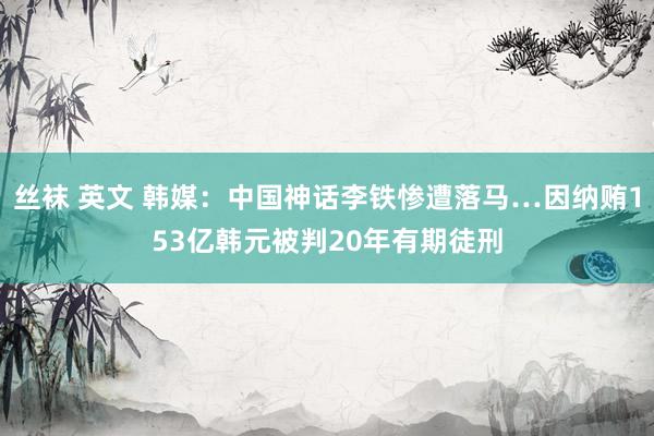 丝袜 英文 韩媒：中国神话李铁惨遭落马…因纳贿153亿韩元被判20年有期徒刑