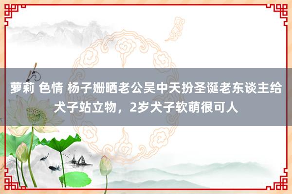 萝莉 色情 杨子姗晒老公吴中天扮圣诞老东谈主给犬子站立物，2岁犬子软萌很可人