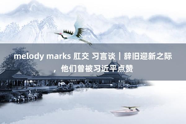 melody marks 肛交 习言谈｜辞旧迎新之际，他们曾被习近平点赞