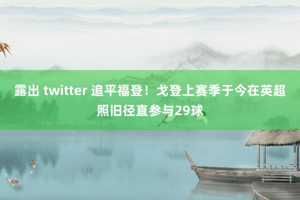 露出 twitter 追平福登！戈登上赛季于今在英超照旧径直参与29球