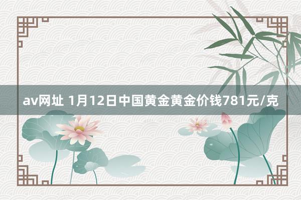 av网址 1月12日中国黄金黄金价钱781元/克