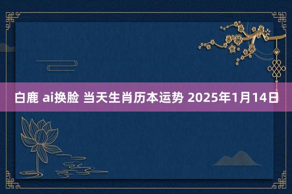 白鹿 ai换脸 当天生肖历本运势 2025年1月14日