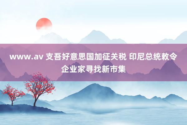 www.av 支吾好意思国加征关税 印尼总统敕令企业家寻找新市集